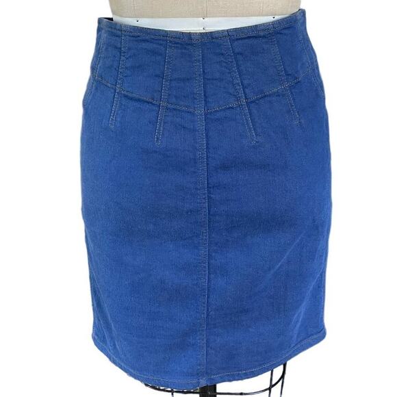 y2k Marc by Marc Jacobs Blue Denim Straight Pencil Skirt size 4 - Picture 3 of 5